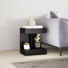 HOMCOM Nachttisch 40x30x46 cm mit Schublade Schwarz
