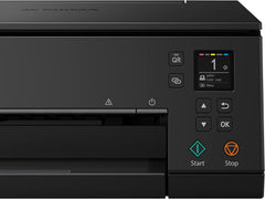 Canon PIXMA TS6350a Drucker Farbtintenstrahl Multifunktionsgerät DIN A4 (Fotodrucker, Scanner, Kopierer, OLED, 4.800x1.200 dpi, USB, WLAN, 5 separate Tinten, Duplexdruck, 2 Papierzuführungen), schwarz