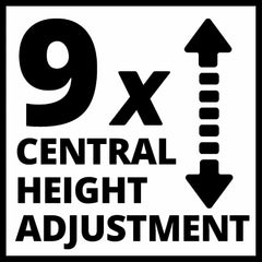 Einhell Benzin-Rasenmäher GC-PM 46/5 S (2 kW, bis 1.400 m², 1 Zylinder, 4-Takt-Motor, abschaltbarer Hinterradantrieb, 9-stufige zentrale Schnitthöhenverstellung 25-80 mm)
