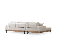 Eti Oak Left Ecksofa - Weiss