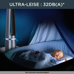Rowenta QU5062 Eclipse 3in1 Luftreiniger, Heizlüfter, Ventilator, filtert 99,9% der Partikel, für 30 m2 Raumgröße, schnelle Heizung bis zu 35°C, automatischer Tag- und Nachtmodus, Schwarz/Grau
