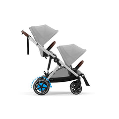 CYBEX Gold Kinderwagen e-GAZELLE S, Ab Geburt bis ca. 4 Jahre, Max. 22 kg (Single-Modus) / 2x 22 kg (Duo-Modus), All-in-1-System mit E-Antrieb und 20+ Konfigurationen, Moon Black