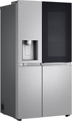 LG GSGV81PYLL Side by Side Kühlschrank, Klasse E, 635 L, Instaview, Kühlschrank mit Gefrierfach, Eis-, Crushed Ice- Wasserspender, Total NoFrost, Smart Inverter Kompressor, Wi-Fi