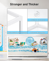 BUCATSTATE Hamsterkäfig 3,0: Metall Rattenkäfig Kleintierkäfig Groß Stapelbar mit Einfacher Montage 120L x 60W x 62H cm für Nager, Mäuse, Zwerghamster (0,72m², Weiß)