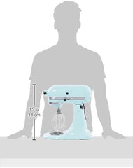 KitchenAid Küchenmaschine I Artisan I Kippbarem Food Processor I Teigknetmaschine mit 5 Zubehör | 2 Schüsseln aus Edelstahl | 4.8 L | Pistaccio