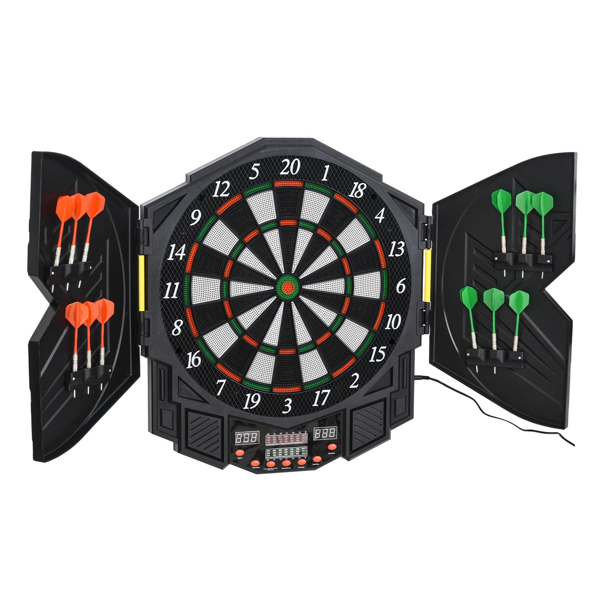 HOMCOM elektronische Dartscheibe Dartboard 27 Spiele 8 Spieler