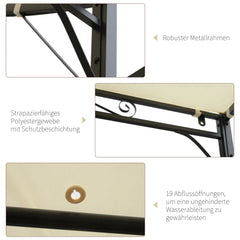 Outsunny Pergola Gartendach klappbares Seitendach Wandmontage