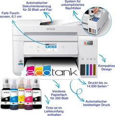 Epson EcoTank ET-4800 A4-Multifunktions-Wi-Fi-Tintentankdrucker, mit einem im Lieferumfang enthaltenen Vorrat an Tinten bis zu 3 Jahren