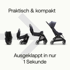 Bugaboo Butterfly ultrakompakter Reise-Kinderwagen, klein & leicht, einhändig faltbar und einfach zu lenken, ergonomischer City-Buggy für Babys ab 6 Monaten, mit viel Stauraum, Stormy Blue
