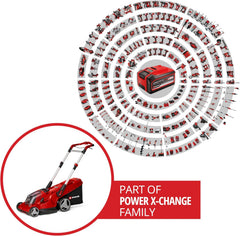 Einhell Akku-Rasenmäher RASARRO 36/42 Kit Power X-Change (36V, 42 cm Schnittbreite, bis 725 m², Brushless, 50L Fangkorb, Mulchfunktion, inkl. 2x 5,2Ah + 1x Twincharger)