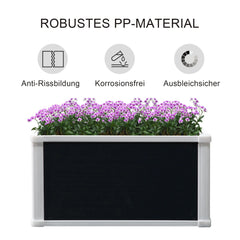 Outsunny Hochbeet Pflanzkasten für Gemüse & Kräuter schädlingsgeschützt