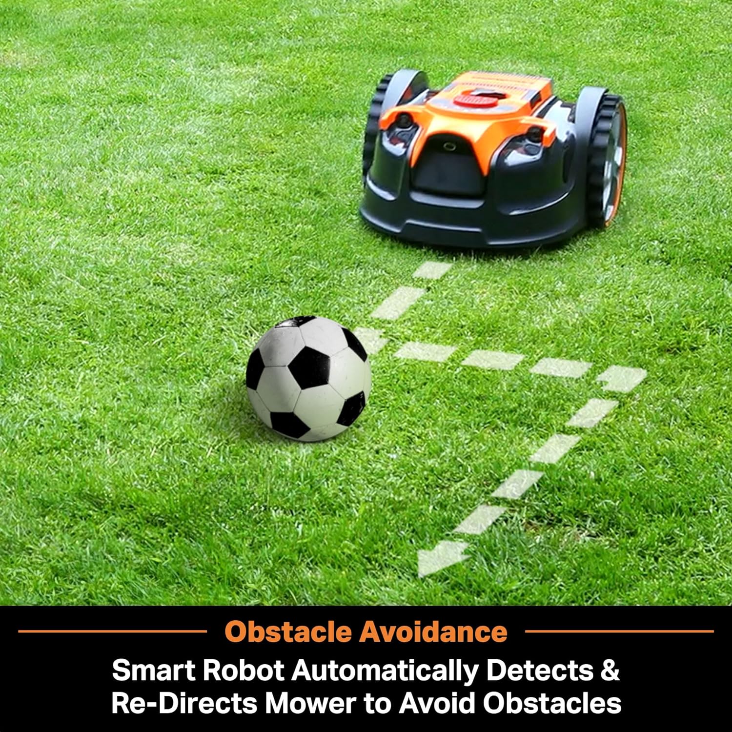 LawnMaster VBRM16 OcuMow Mhroboter für geeignet für bis zu 100 qm-Selbstfahrender Rasenmher Roboter mit MX 24V 4.0Ah Lithium-Ionen Akku Ohne Kabel