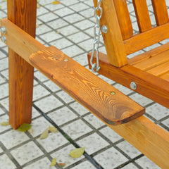 Outsunny Hollywoodschaukel Gartenschaukel 2-Sitzer mit Sonnendach Lärche