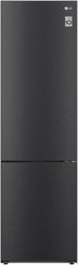 LG GBV22NCCEP Kühl-/Gefrierkombination – Smart Inverter Compressor, Total No Frost, Modern Flat Door Design, Matt Schwarz Metallic, Energieeffizienz A
