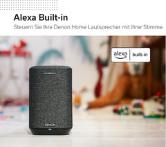 Denon Home 150 Multiroom-Lautsprecher, HiFi Lautsprecher mit HEOS Built-in, Alexa integriert, WLAN, Bluetooth, USB, AirPlay 2, Hi-Res Audio, schwarz