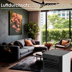 Echos Klimaanlage 3in1 WIFI mobil Fensterabdichtung mit Abluftschlauch 24h Timer Fernbedienung 9000 BTU 3 Modi Aircooler Klimagerät mobile Klimaanlage Air Cooler Klima Anlage Air Conditioner