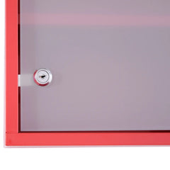 HOMCOM Medizinschrank abschließbar Tip-On Automatik Sicherheitsglas