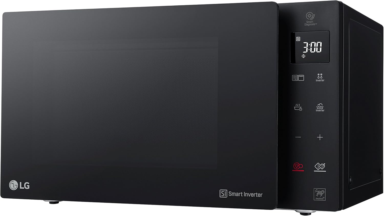 LG MH6535GIS Mikrowelle mit   Inverter Technologie & Quarz Grill, 25 Liter Kapazitt, 1000 W, Automatikprogramme, einstellbare Leistungsstufen für optimales Garen und EasyClean-Funktion, Schwarz