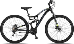 Chillaxx Bike Falcon Premium Mountainbike in 24,26,27.5 und 29 Zoll - Fahrrad für Jungen, Mädchen, Damen und Herren - Scheibenbremse- 21 Gang-Schaltung - Vollfederung