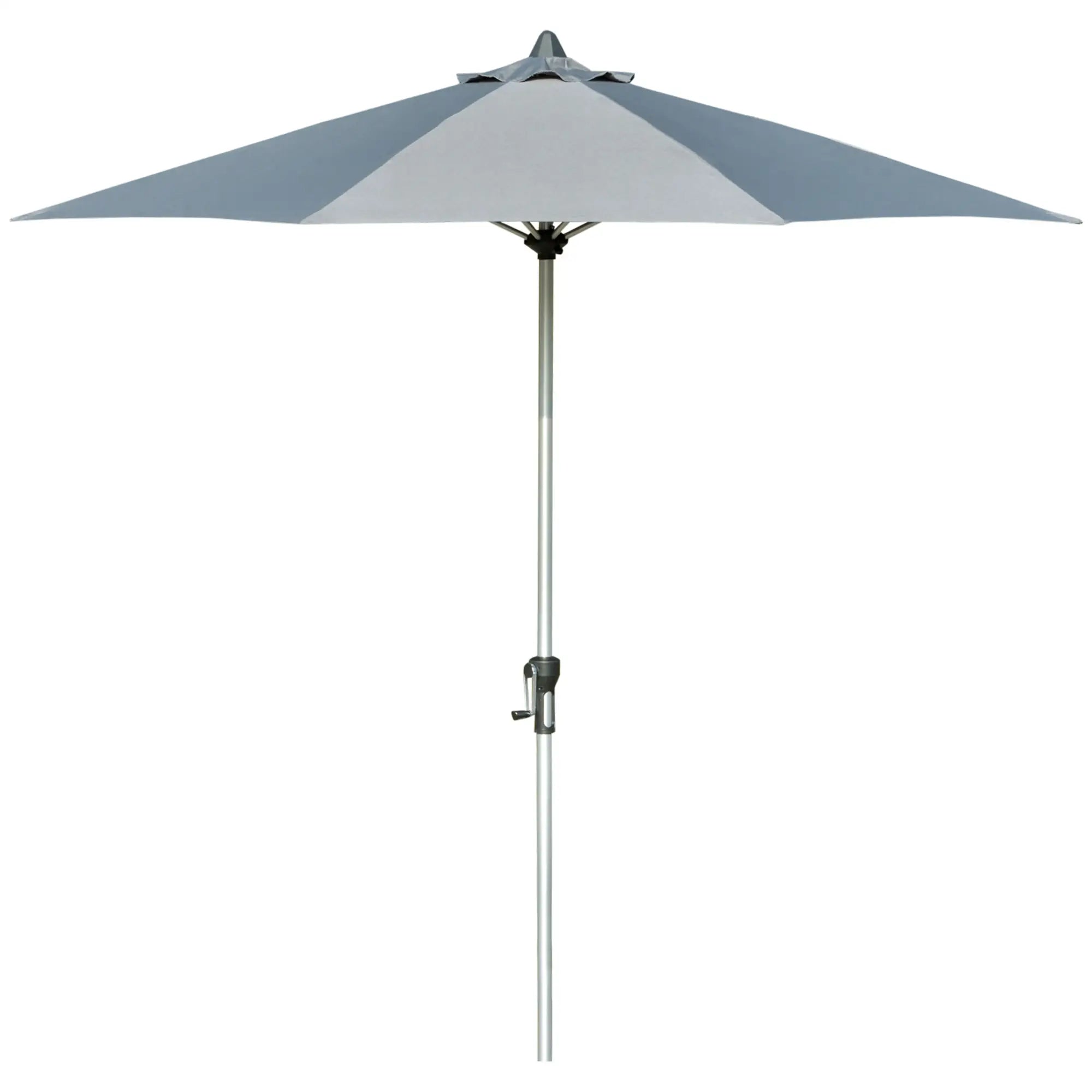 Outsunny Sonnenschirm 2,7 m Dunkelgrau mit Kurbel & UV-Schutz