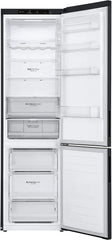 LG GBV22NCCEP Kühl-/Gefrierkombination – Smart Inverter Compressor, Total No Frost, Modern Flat Door Design, Matt Schwarz Metallic, Energieeffizienz A