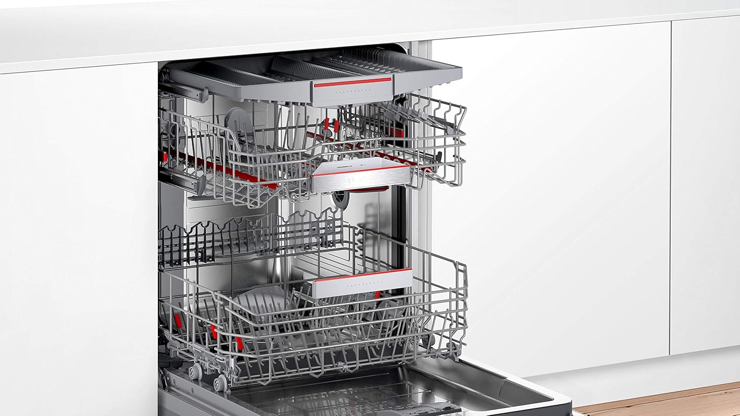 Bosch Hausgerte SMV6ZCX49E Serie 6 er Geschirrspüler Vollintegriert, Besteckschublade, Silence Programm besonders leise, PerfectDry mit Zeolith trocknet sogar Kunststoff