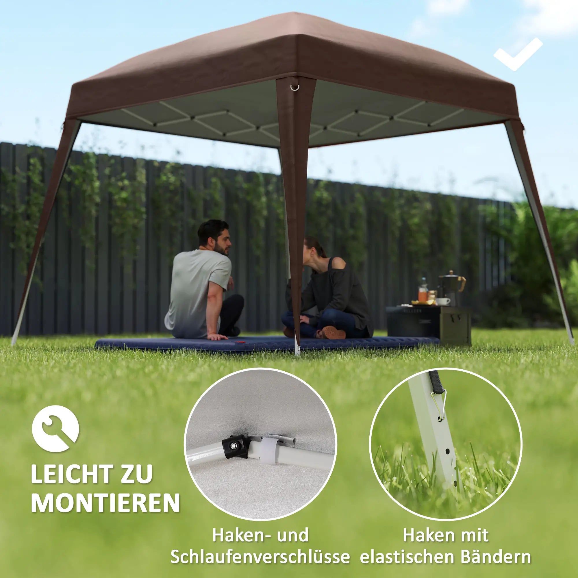 Outsunny Pavillon Ersatzdach UV50+ faltbar