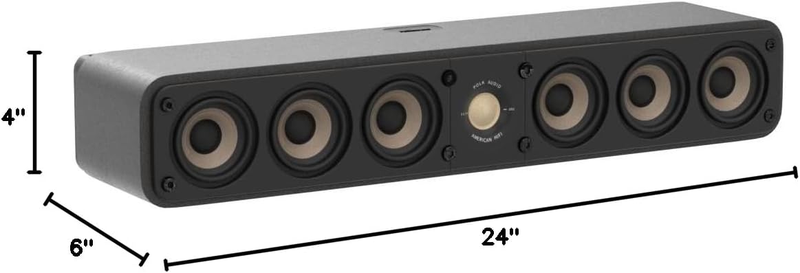 Polk Audio SIGS35CELWT Signature Elite ES35 Centerlautsprecher, schlanker, hochauflösender Center Lautsprecher, Hi-Res Zertifiziert, Dolby Atmos und DTS:X kompatibel, Weiß