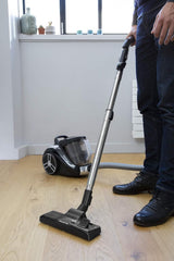 Rowenta RO4825 beutelloser Bodenstaubsauger Compact Power XXL | 550 Watt | 2,5L Staubvolumen | Kompakt & leise | Extreme Saugleistung | Hocheffizienter Saugkopf | Schwarz/Grau