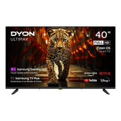 DYON ULTIMAX 40F-TI - 40 Zoll (100 cm) Full-HD Smart TV mit Tizen OS, Triple Tuner (DVB-C/-S2/-T2), Smart & Gaming Hub, Prime Video, Netflix, Disney+ [2025]