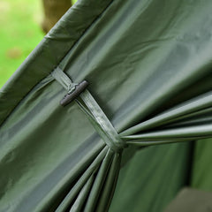 Outsunny Feldbett 4 in 1 Camping Set mit Zelt Schlafsack Matratze faltbar, Dunkelgrün