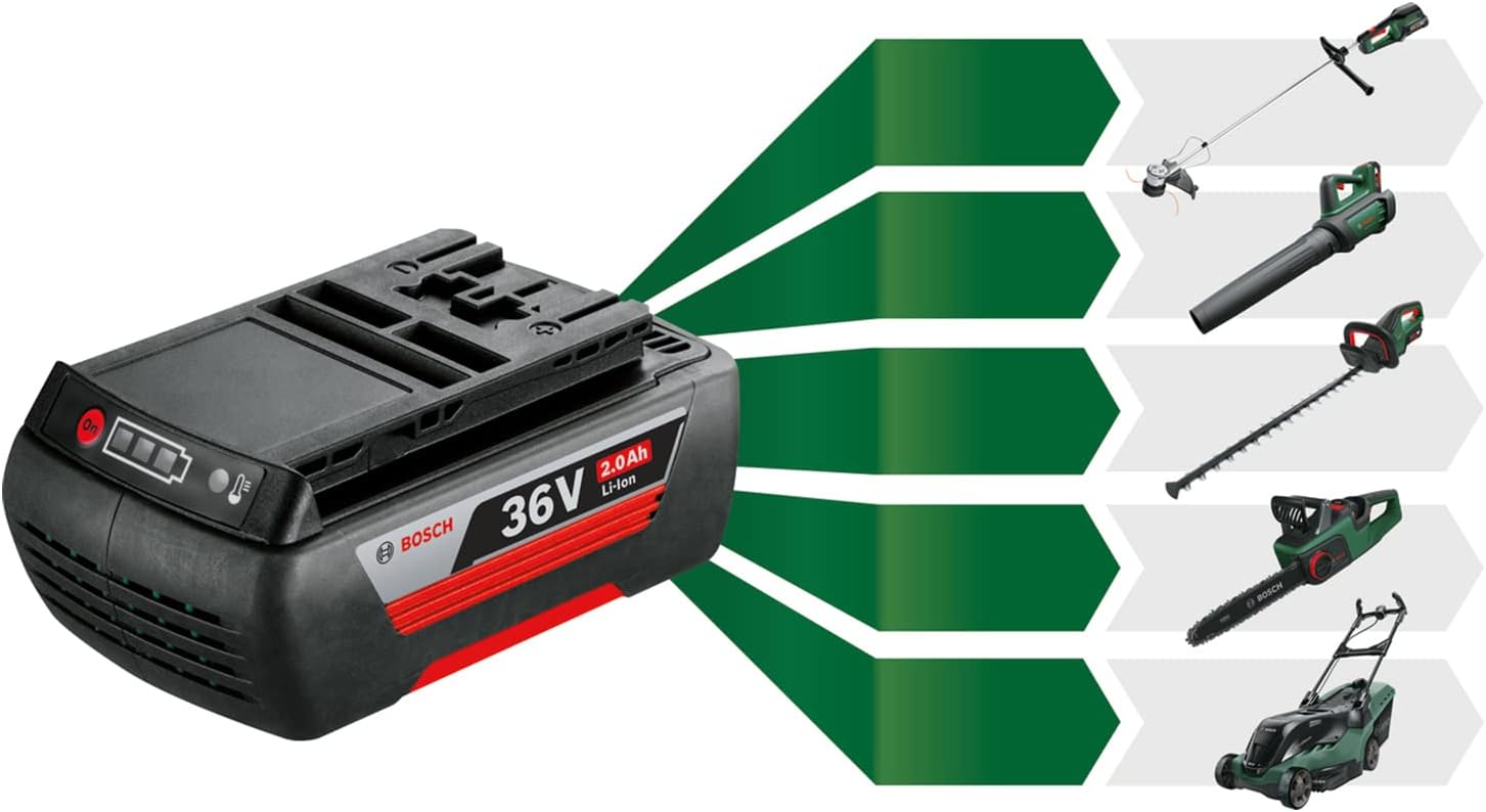 Bosch Akku-Laubbläser AdvancedLeafBlower 36V-750 (1x 2.0 Ah Akku, 36 Volt System, zum Entfernen hartnäckiger Blätter auf großen Flächen, geringes Gewicht: 2,8 kg, im Karton)