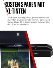 Canon PIXMA iX6850 Drucker Farbtintenstrahl Multifunktionsgerät DIN A3+ (Bürodrucker, Fotodruck, Textdruck, 9.600 x 2.400 DPI, WiFi, WLAN, USB, 5 Separate Tinten, Direktdruck, Print App) schwarz