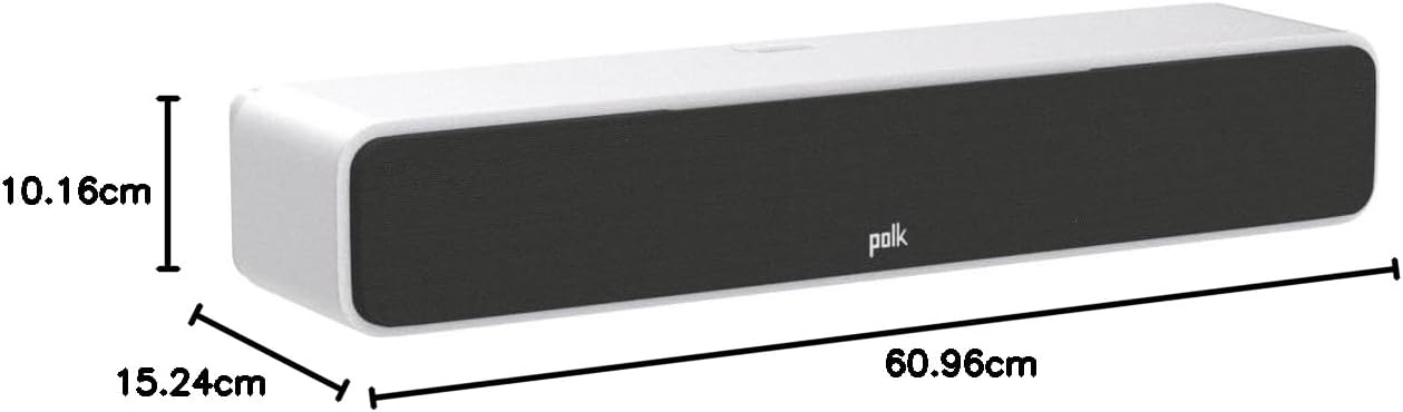 Polk Audio SIGS35CELWT Signature Elite ES35 Centerlautsprecher, schlanker, hochauflösender Center Lautsprecher, Hi-Res Zertifiziert, Dolby Atmos und DTS:X kompatibel, Weiß