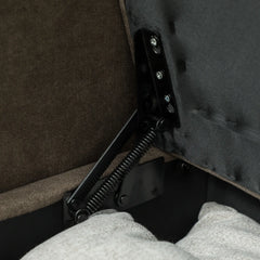 HOMCOM 2-Sitzer Sofa mit Stauraum & Samtoptik, Braun
