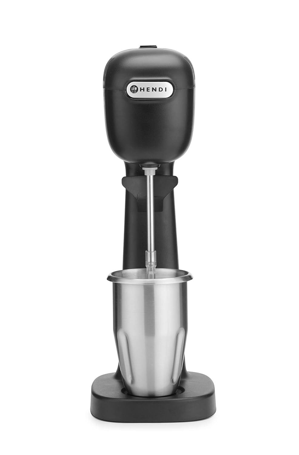 HENDI Milchshake Maker, Inkl. 2 Mixbechers (Edelstahl und Polykarbonat) und 4 austauschbaren Rührwerken, Drink mixer, Frappés, Getränkemixer, 230V/400W, 170x196x(H)490mm, Karamell