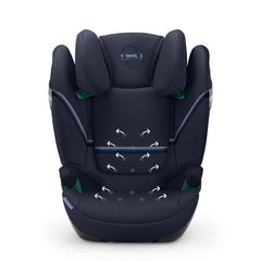 CYBEX Gold Kindersitz Solution S2 i-Fix, Für Autos mit und ohne ISOFIX, 100 - 150 cm, Ab ca. 3 bis 12 Jahre (15 - 50 kg), Lava Grey