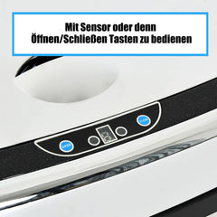 HOMCOM Automatik Mülleimer mit Sensor Abfalleimer Edelstahl