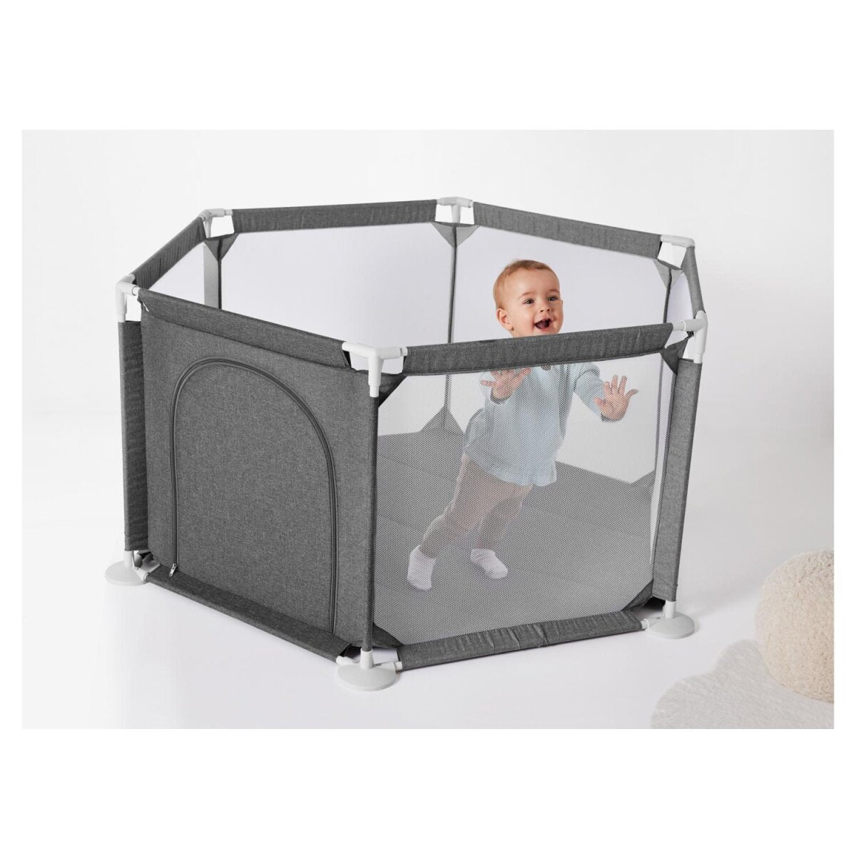 lupilu® Baby-Laufstall, bis 15 kg belastbar - B-Ware sehr gut