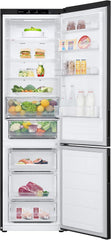 LG GBV22NCCEP Kühl-/Gefrierkombination – Smart Inverter Compressor, Total No Frost, Modern Flat Door Design, Matt Schwarz Metallic, Energieeffizienz A