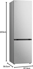 LG GBV22NCCEP Kühl-/Gefrierkombination – Smart Inverter Compressor, Total No Frost, Modern Flat Door Design, Matt Schwarz Metallic, Energieeffizienz A