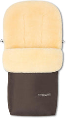 Hofbrucker Lammfell-Fußsack Putzi Kinderwagen, Buggy/Winterfußsack wind- & wasserabweisend/Warmer Fußsack Oberteil abnehmbar/echtes Lammfell/Made in Germany