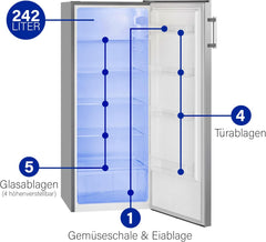 Bomann VS 7316 Full Room Fridge, White