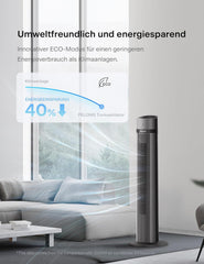 PELONIS Luftkühler mit Wasserkühlung, Klimaanlage Mobil, 5L Ventilator mit Wasserkühlung, Klimagert Luftbefeuchter mit Fernbedienung, 355m/h Klimaanlage Ohne Abluftschlauch