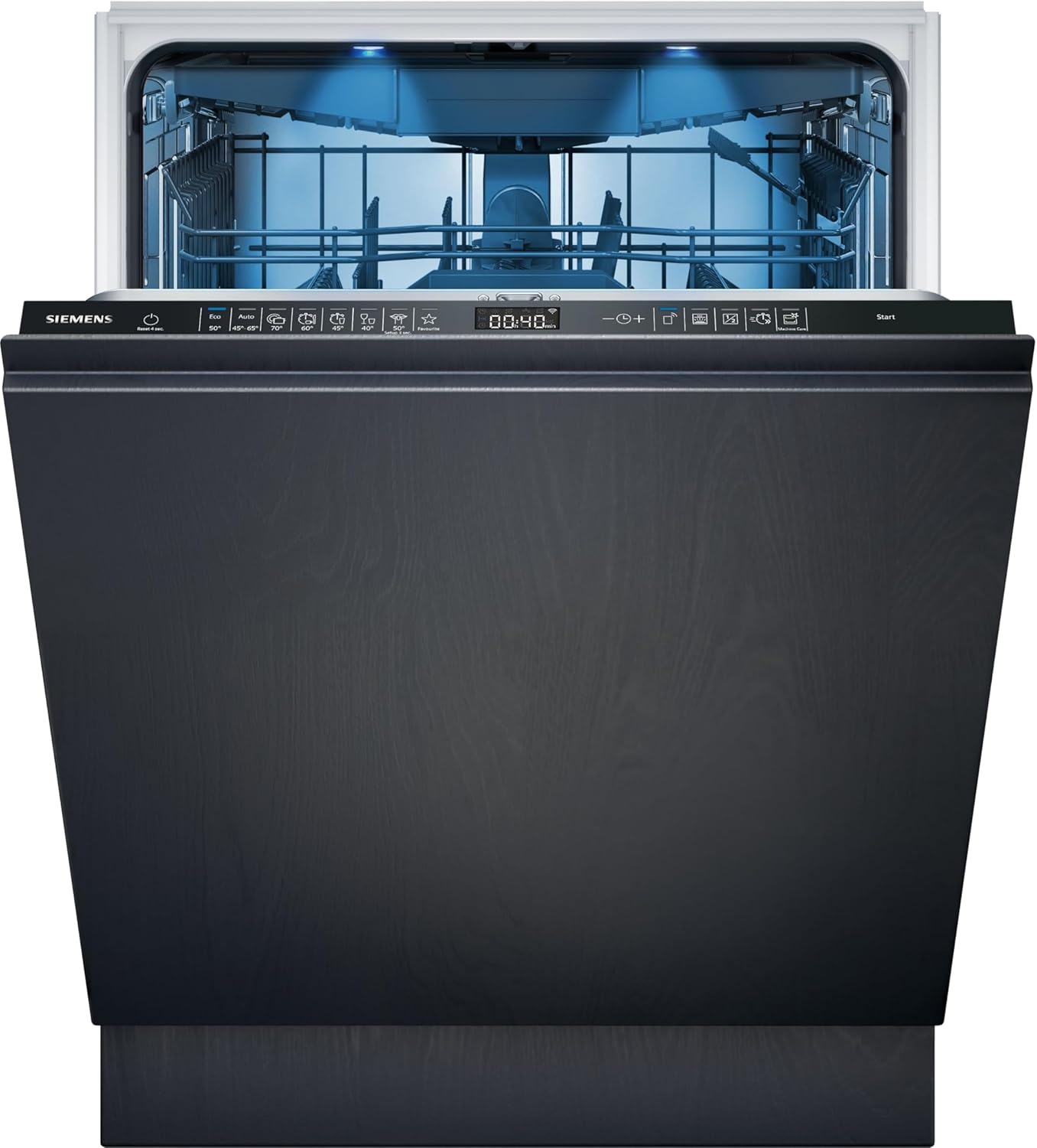 Siemens SX95EX12CE, iQ500 Smarter Geschirrspüler, Vollintegrierte Spülmaschine, 60 cm, Made in Germany, XXL, Besteckschublade, Extra leise, varioSpeed,autoOpen dry, glassZone, varioScharnier