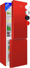 Bomann Fridge-Freezer KG 320.2, 143 cm High, Fridge-Freezer with 175 Litre Capacity, 3 Shelves and 3 Drawers, Door Stop Replaceable, Quiet Fridge-Freezer 39 dB, Black
