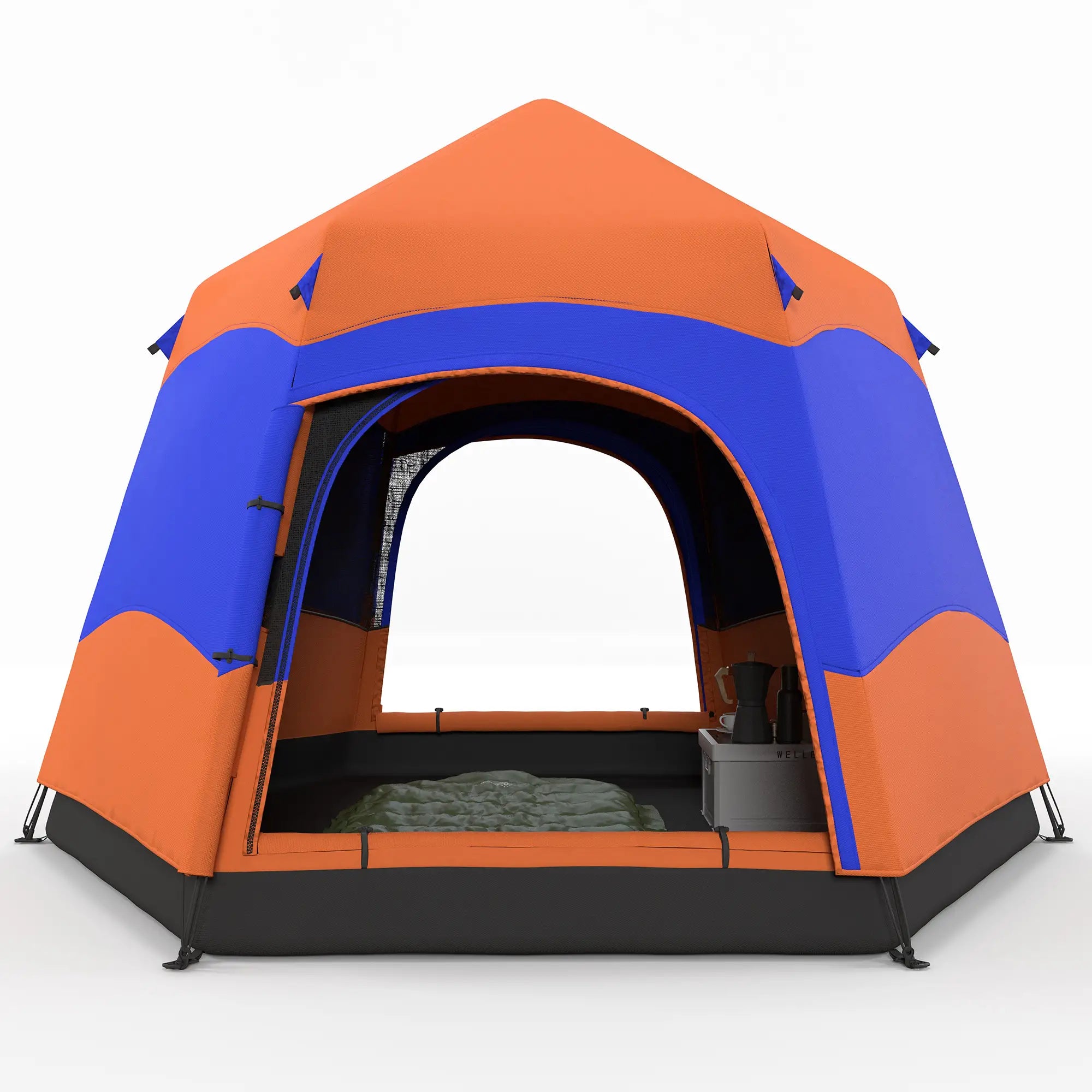 Outsunny Campingzelt Quick-Up 4-6 Personen doppelwandig Outdoor