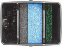 Pontec 50238 MultiClear Set 5000 - Komplettset aus Filterpumpe und Durchlauffilter , Durchlauffilterset, Mehrkammerfilter, Gartenteichfilter
