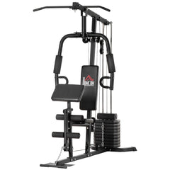 HOMCOM Kraftstation Fitnessstation Latzug Butterfly verstellbar