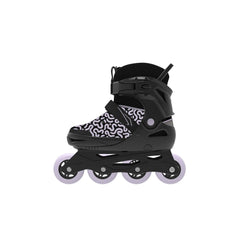 CRIVIT Jugend-Softboot-Inlineskates, größenverstellbar (schwarz/lila) - B-Ware gut